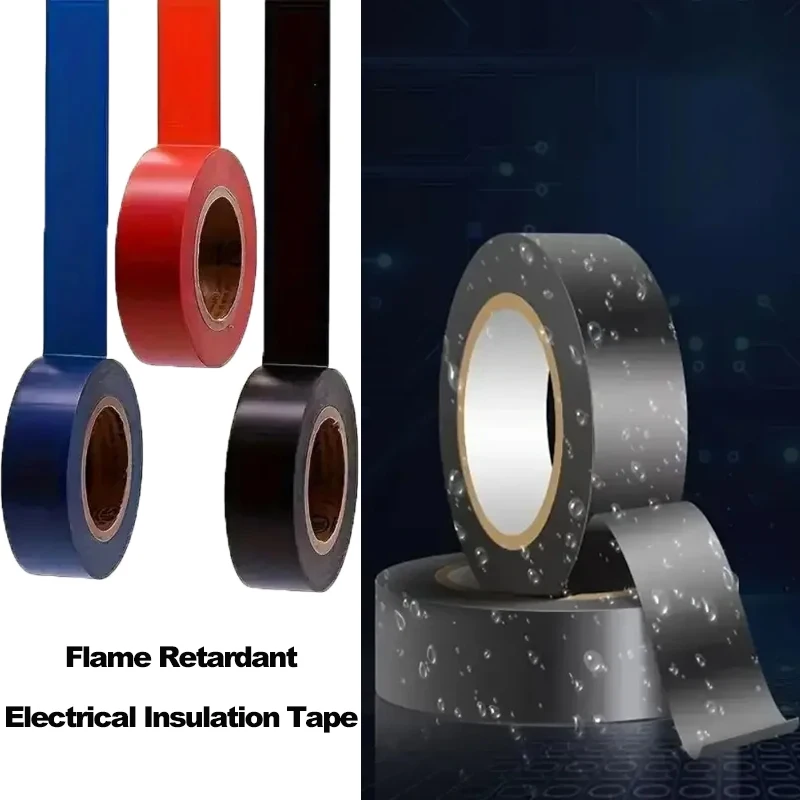

Color Electrical Insulation Tape Electrical Tape Ultra-Adhesive PVC Waterproof Tape 1 Roll 10 Meters Black Red Blue Light Yellow