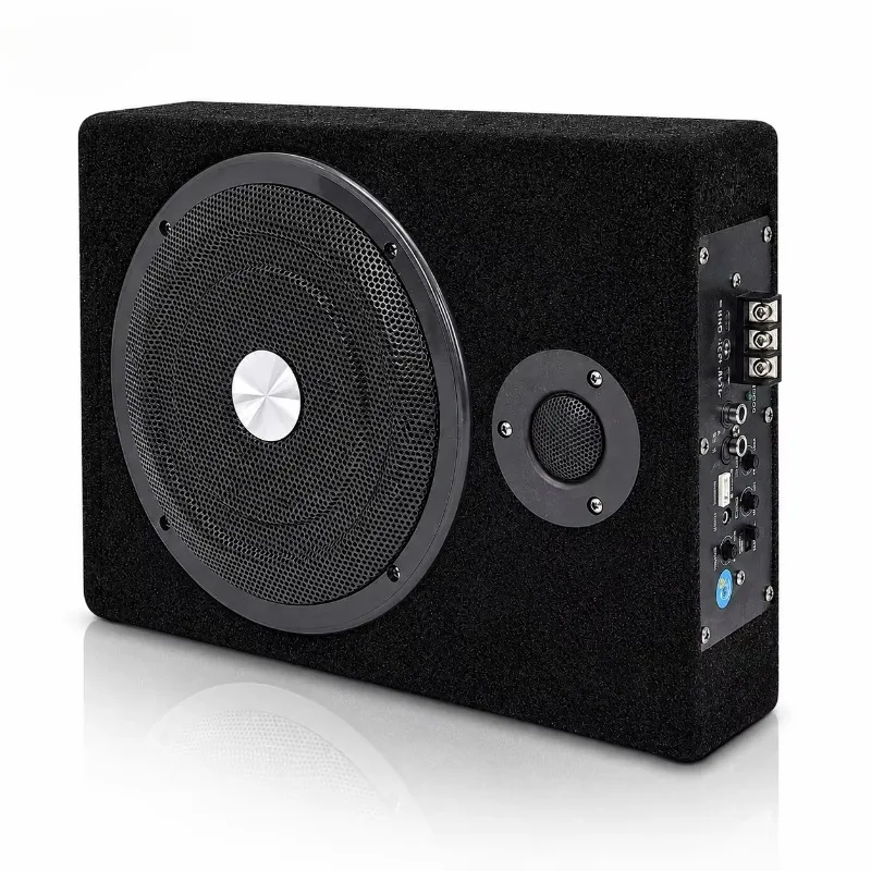 8/10 Inch Bluetooth Slim Wooden Box Subwoofer Car Audio Upgrade Solution OEM ODM Custom Active Bass Speaker Manufacturer