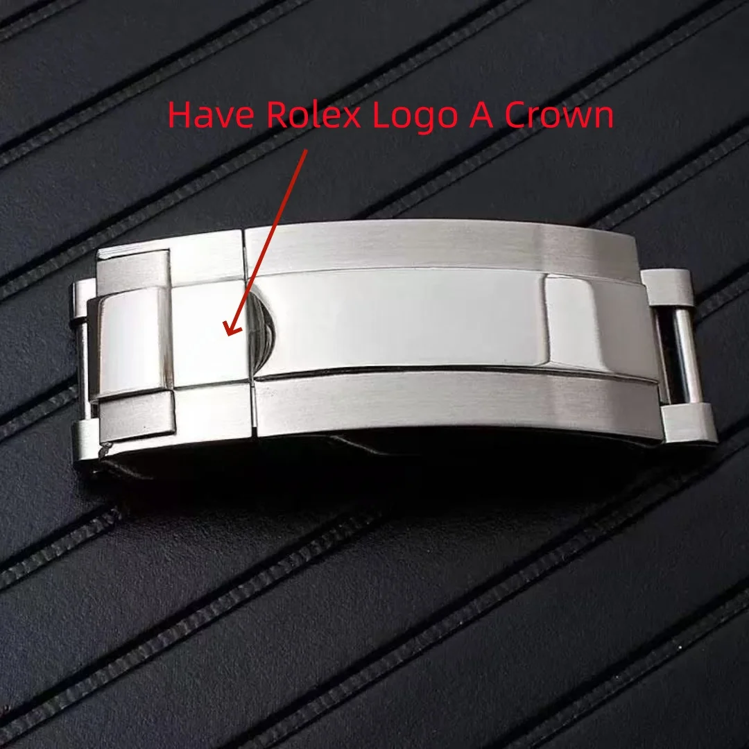 Top 904L Stainless Steel Deployant Clasp Bracelet Buckle for Rolex Submariner Black Water Ghost Daytona Yacht-Master Deployment