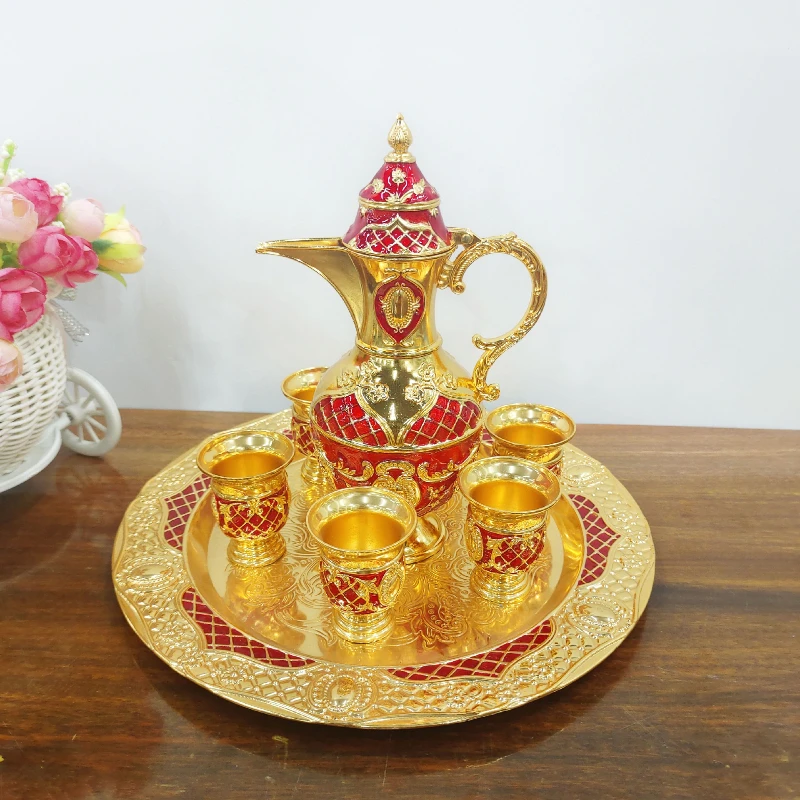 

New alloy long mouth duck bill set jug decoration wedding metal wine set ornament hotel household set