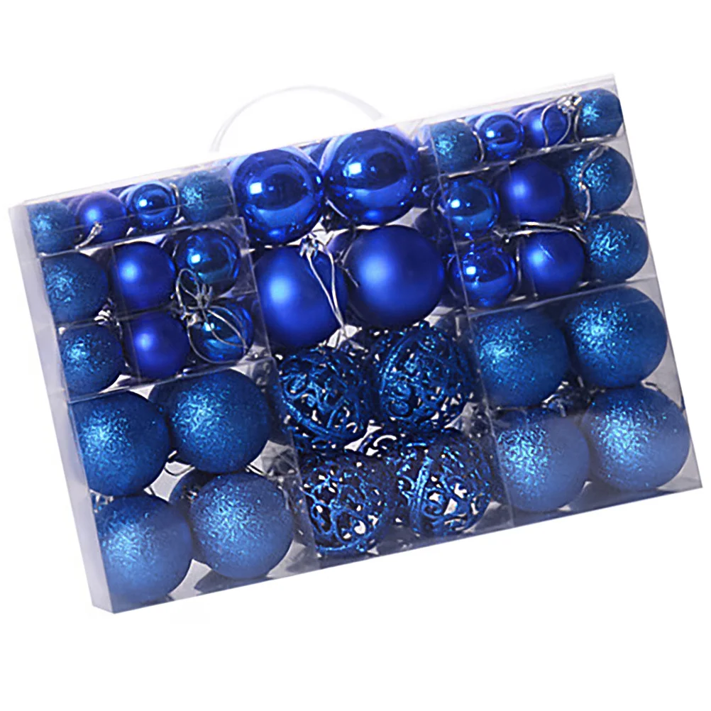 

Christmas Ornament Set 100pcs 3-6cm Xmas Tree Hanging Balls Holiday Decorations for Home Party New Year Celebration