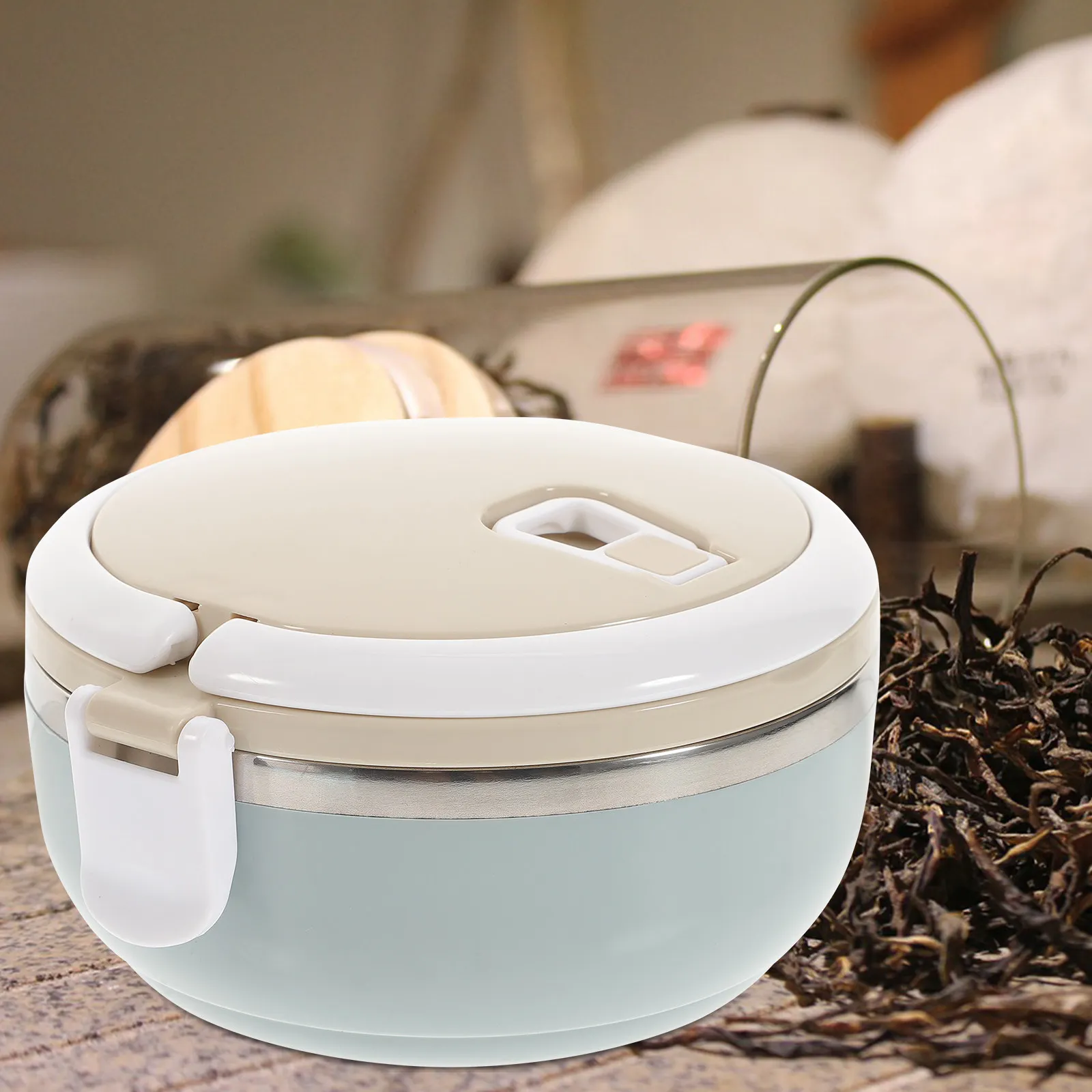 Stainless Steel Food Storage Container with Clear Lid for Dry Goods, Fruits, Vegetables and Snacks