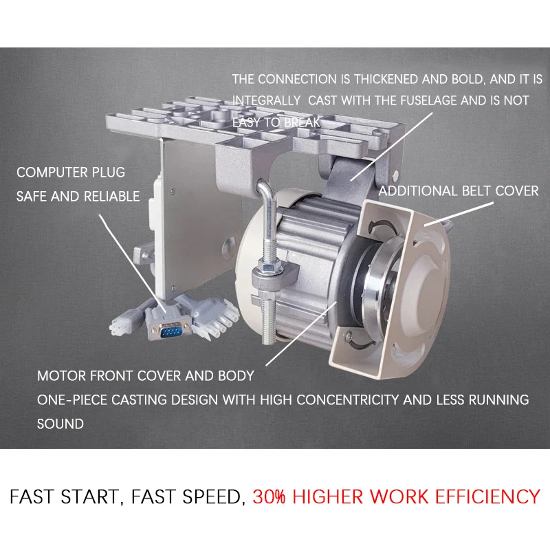 550W Servo Motor 220V with Energy Saving Technology, Brushless and Silent for Flat Double Needle Sewing Equipment