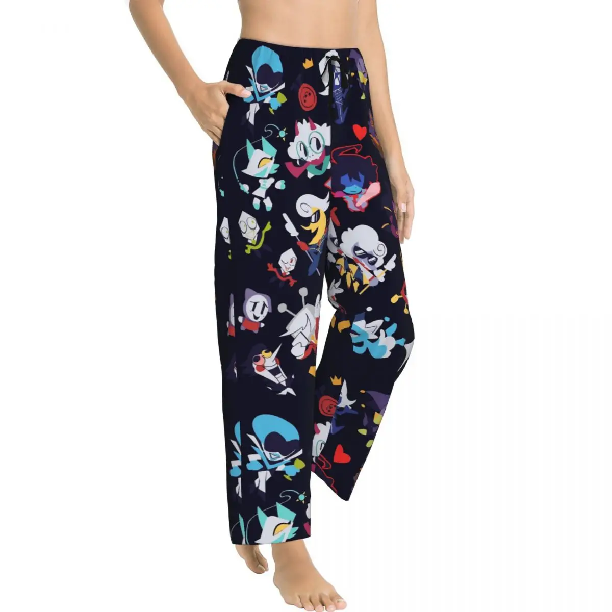 Women Pajama Pants Role-Playing Deltarune Loungewear pants Comfy Video Game Pajama Bottoms