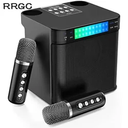 Karaoke Machine for Kids/Adults Portable  PA Speaker System 2 Wireless Microphones Colorful LED Light Sing Karaoke Set for Home