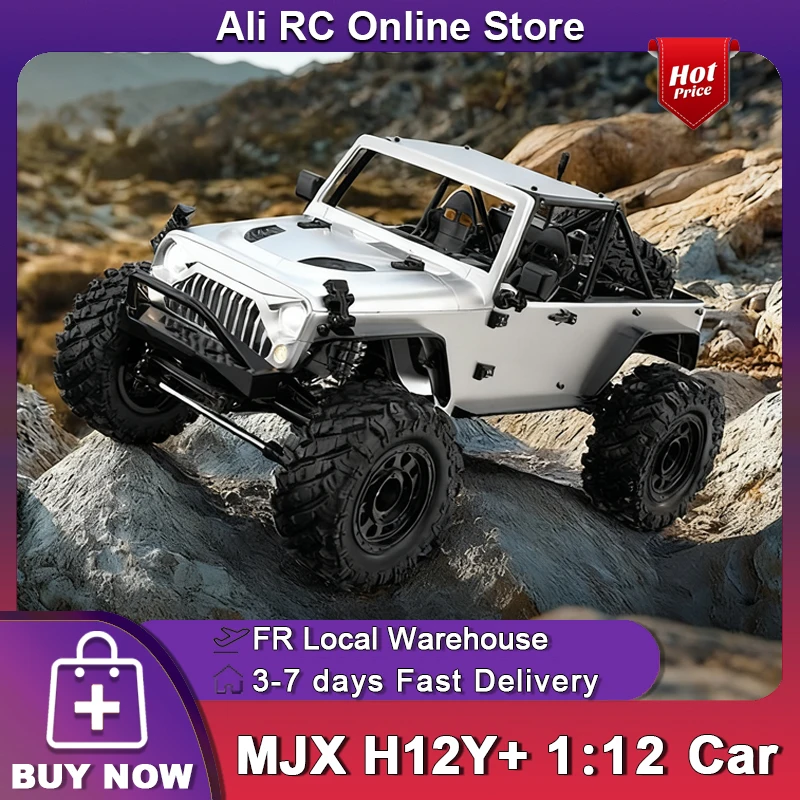 NUOVO MJX HYPER GO H12Y H12Y+ Auto RC 1/12 Brushless FOC 4WD Telecomandata per Alpinismo Fuoristrada, Giocattolo RC per Arrampicata, Set Regalo per Natale e Festività