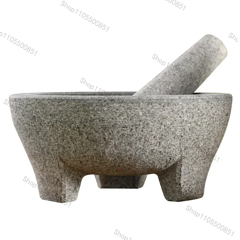 Natural Stone Granite Mortar Pestle for Spices Seasonings Pastes Guacamole