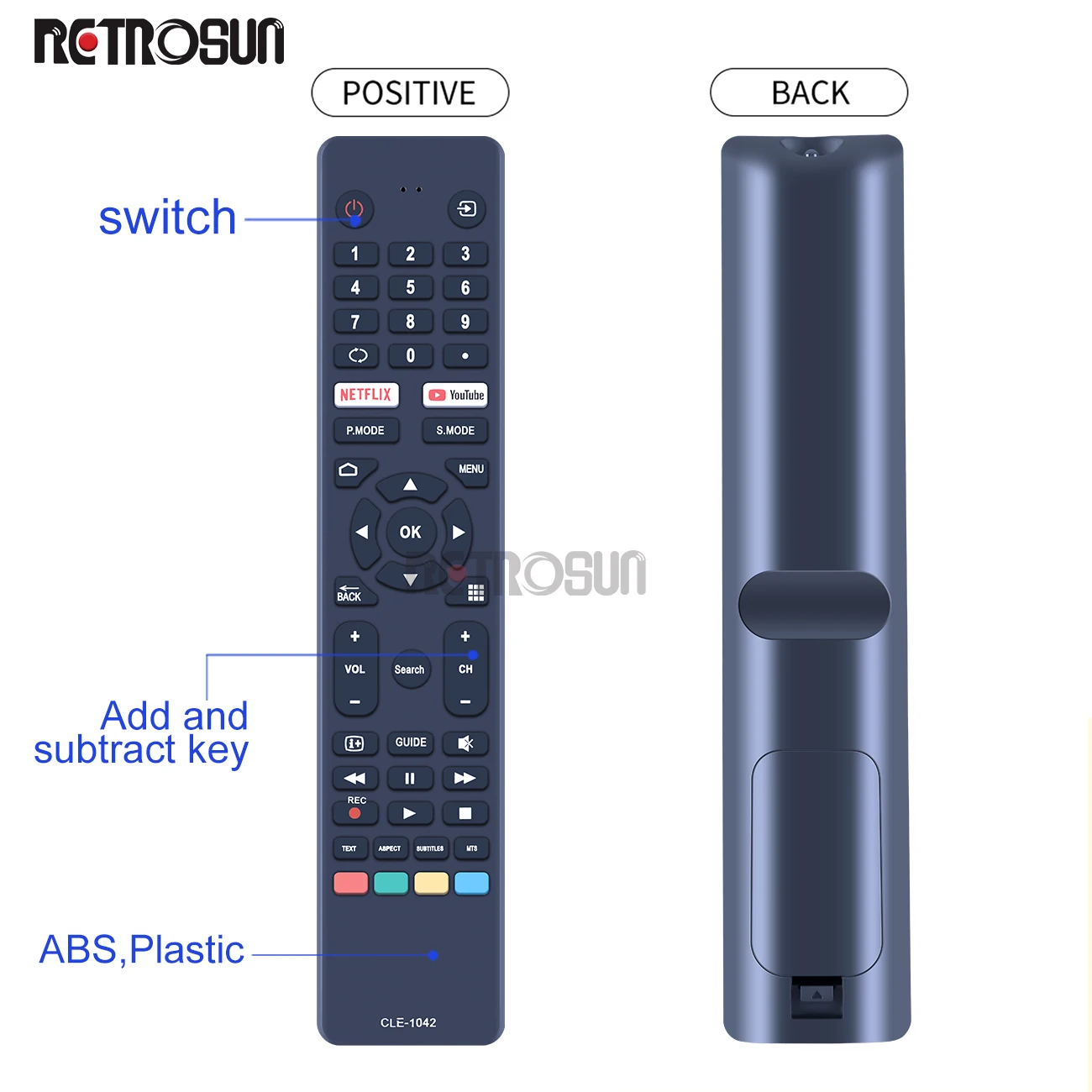 New CLE-1042 Remote Control for HITACHI Konka TV 50QLEDSM20 55QLEDSM20 58QLEDSM20 65QLEDSM20 75QLEDSM20