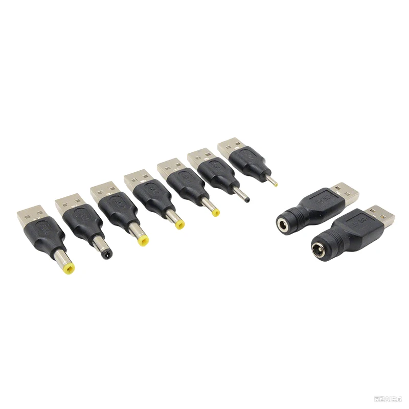 USB A to DC Plug Power Converter Female to Male Port adapter 5525 5521 4817 4017 5517 2507 3011 35135 Jack Connector