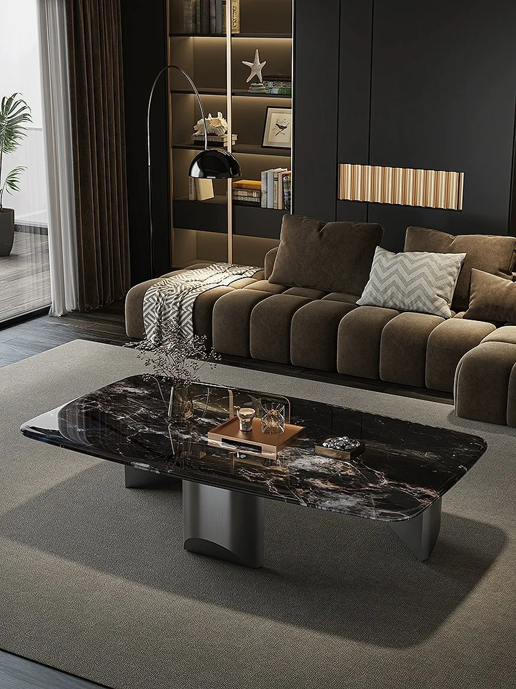 

Marble Italian minimalist square living room home simple modern small apartment super tea table