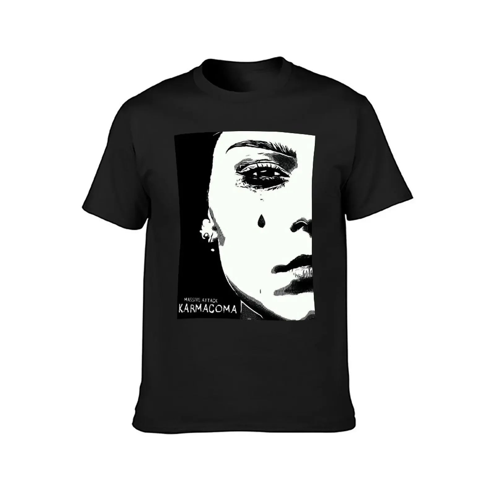 MASSIVE ATTACK TEARDROP KARMACOMA PRINT T-Shirt oversized custom shirt t shirts for men cotton