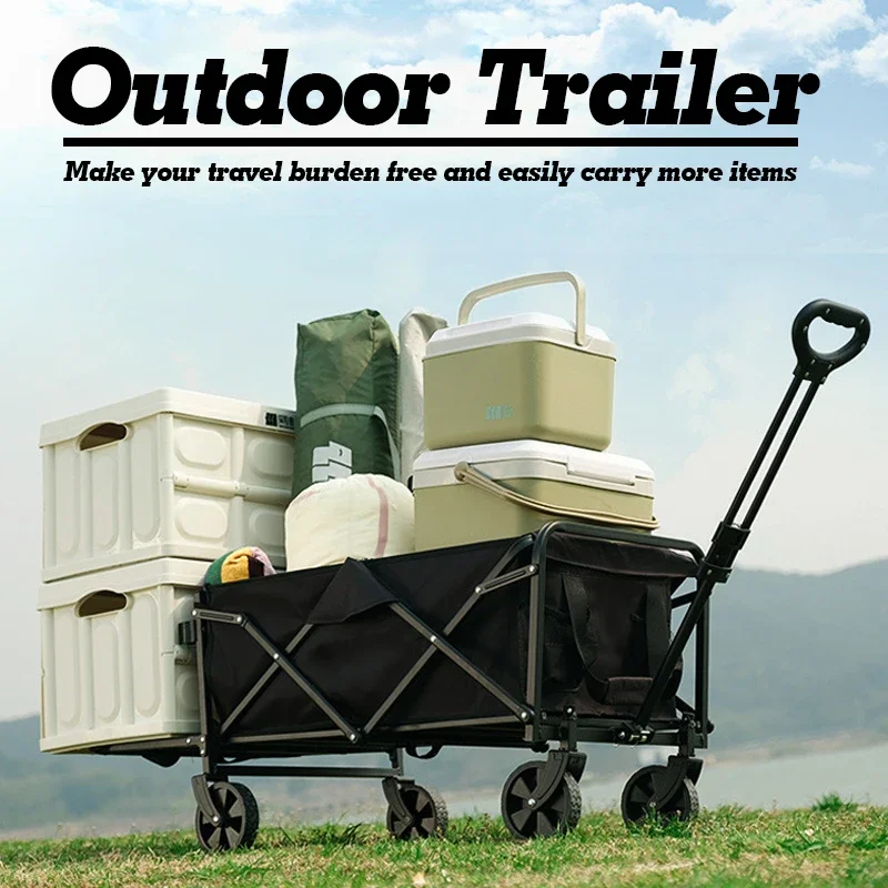للطي للطي فائدة عربة الشاطئ عربة الثقيلة سعة كبيرة أضعاف عربة في الهواء الطلق عربة المحمولة حديقة عربة التخييم #1