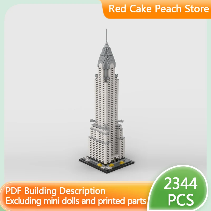 

Модель «Городская улица» MOC: Конструктор «Башня Крайслер» (модульная технология), развивающая игрушка для детей, подарок на праздник, набор для сборки