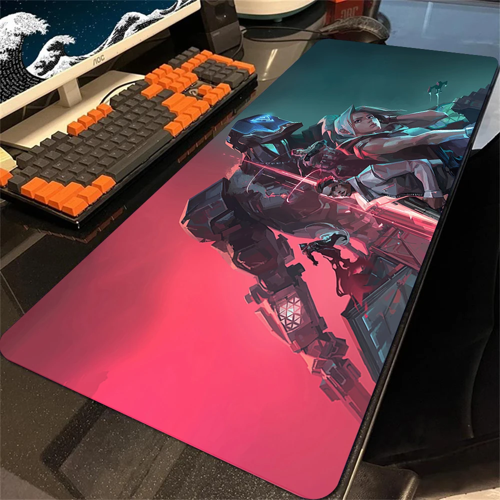 Gaming V-valorant Mouse Pads Computer Pad Gamer Girl Desk Xxl PC Cabinet Carpet Kawaii Gamers Accessories Keyboard Hot Mausepad