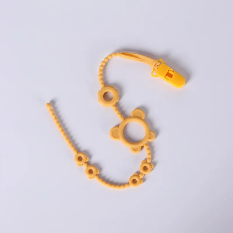 Silikon-Anti-Fall-Kette Beißkette Baby-Beißspielzeug Anti-Verlust-Seil Baby-Beruhigungs- und Schnullerkette Zubehör – Detail 11