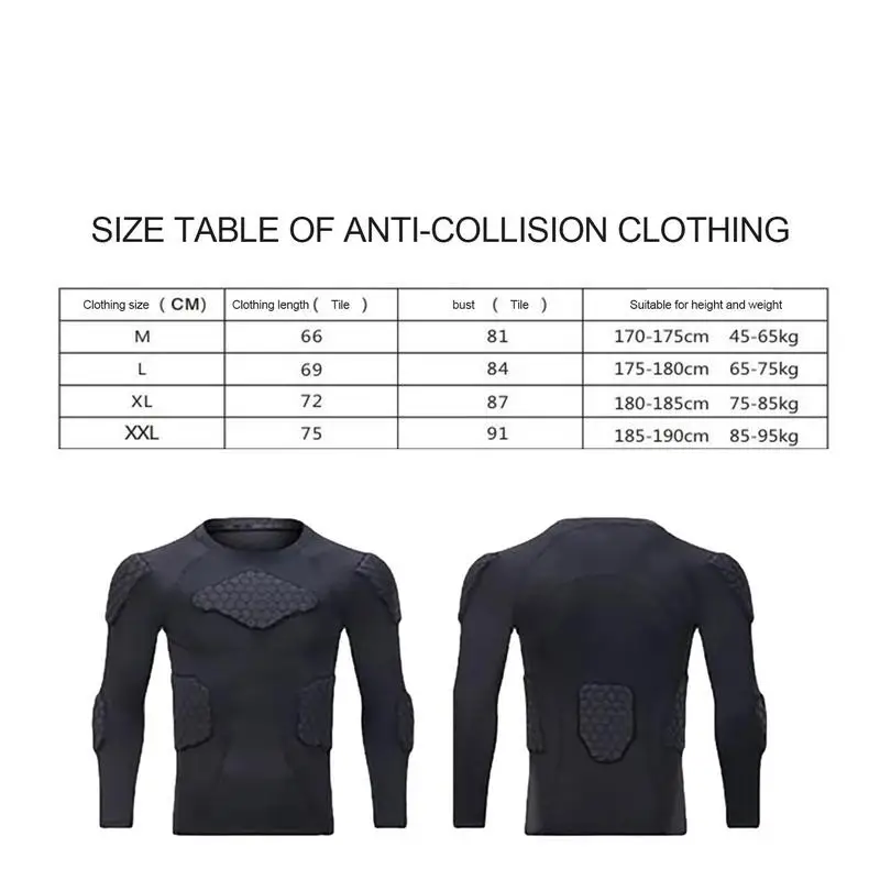 Verdicken Eva Schwamm Rüstungen Trikot Ellbogen Brust Schulter Taille Protector Anti Impact für Männer Basketball Rugby Fußball Torhüter