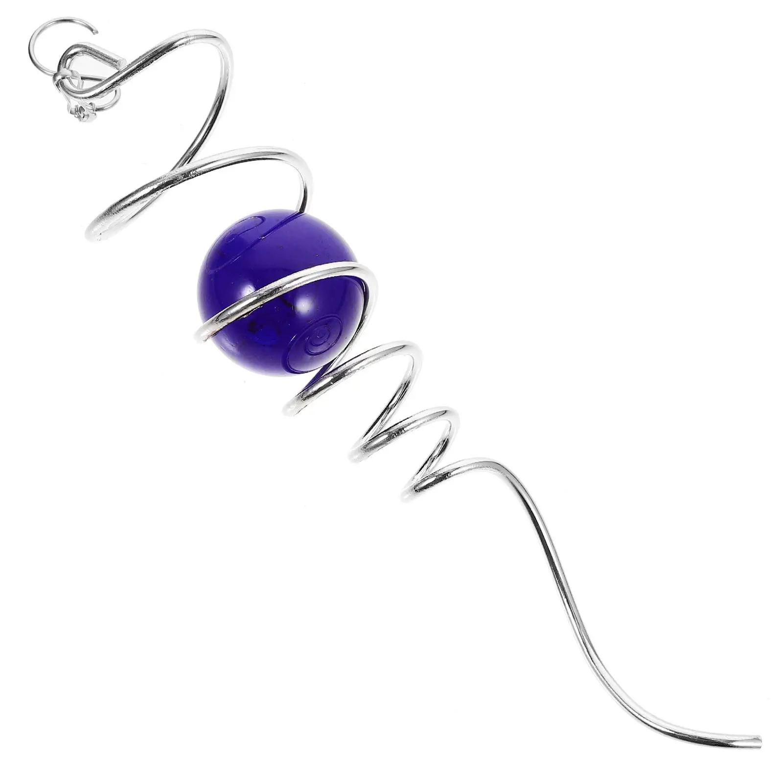 Gazing Ball Decor Glass Hanging Spiral Tail Ornament Chic Home Office Garden Cafe Decoration Light Reflecting Joyful Relaxing
