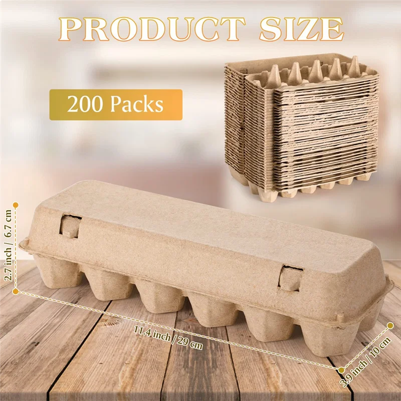 

2025 Trend20pcs Cardboard Egg Cartons Blank Paper Pulp Egg Cartons One Dozen Egg Cartons Container Empty Egg Tray Pulp Egg Holde