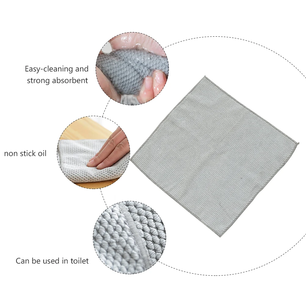 

3 pcs Glass Towels Dish Cloth Cleaning Rags Kitchen Cloths Water Absorbent Quick Dry Cotton Microfiber Dish Towel Kitchen