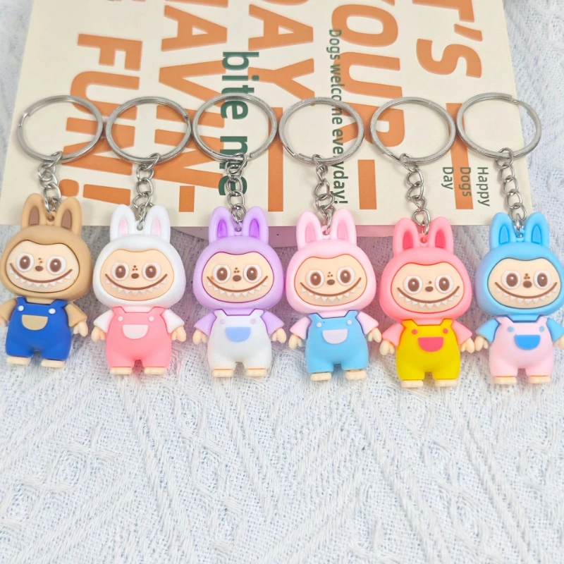 

Miniso New Labu Sheep Cartoon Keychain Fashionable Backpack & Car Key Charm, Perfect For Couples & Party Favors