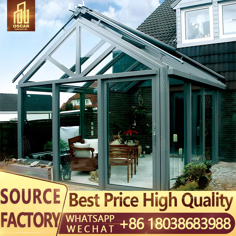 

Customizable All in one Aluminum Sunroom for European Gardens Ideal for Relaxation Factory Direct Sale Aluminum Sunroom