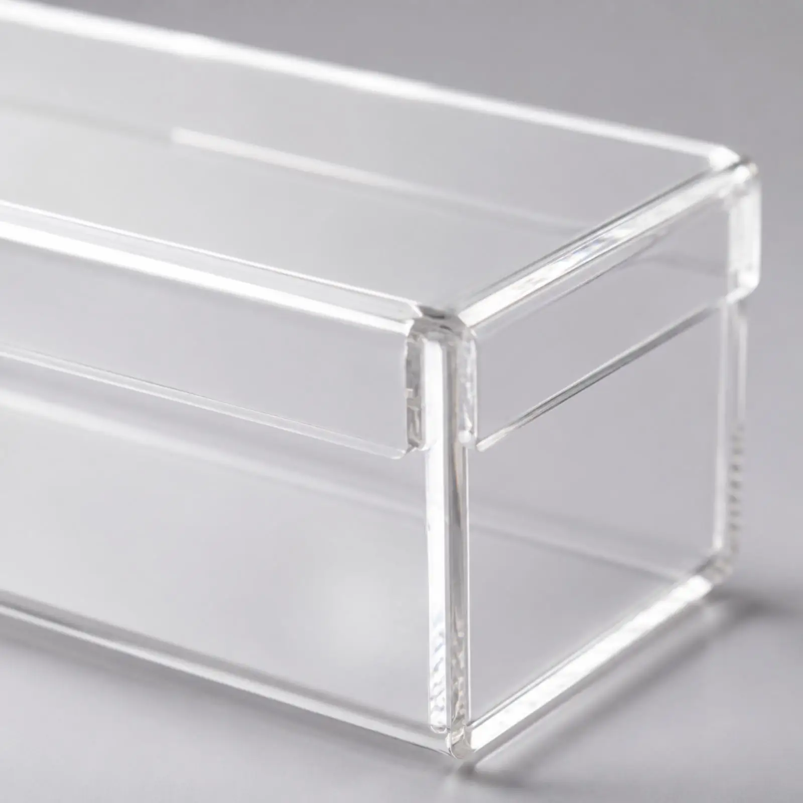 Clear Acrylic Pastry Container Rectangular Cake Holder for Tiramisu Mousse Dessert Storage Box