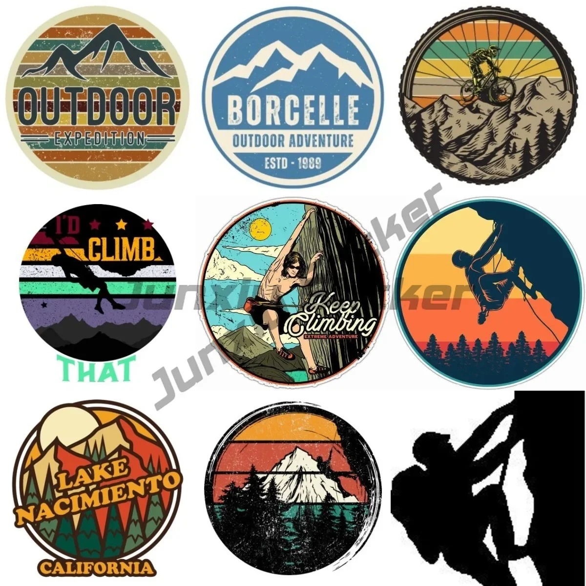 

Hike Outdoor Hiking Explorer Car Sticker Rock Climbing Extreme Adventure Mountain Car Bumper Vinyl Decal
