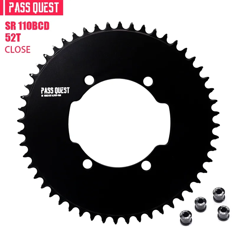 PASS QUEST 110 bcd kettingblad voor SRM Power meter Oorsprong Crank Narrow Wide Kettingwiel 110bcd AERO 4 bout Fietskettingblad - afbeelding 1