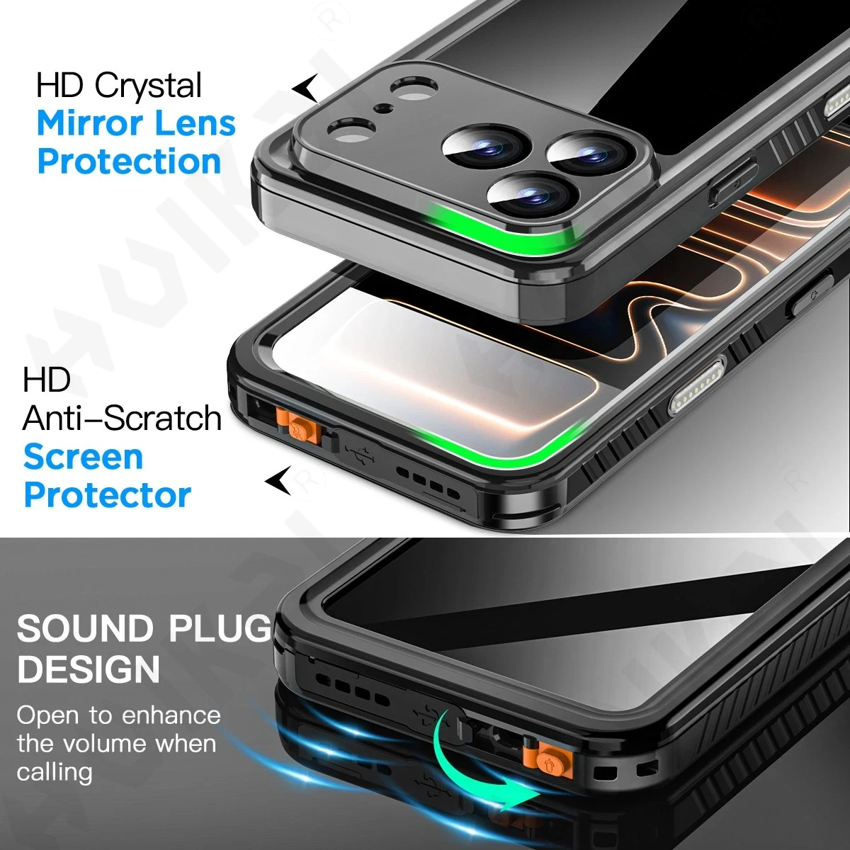 IP68 Waterproof Case For iPhone 17 16 15 14 13 12 11 Pro Max XR Plus 2025 Metal Aluminum Swimming Phone Luxury Underwater Cover
