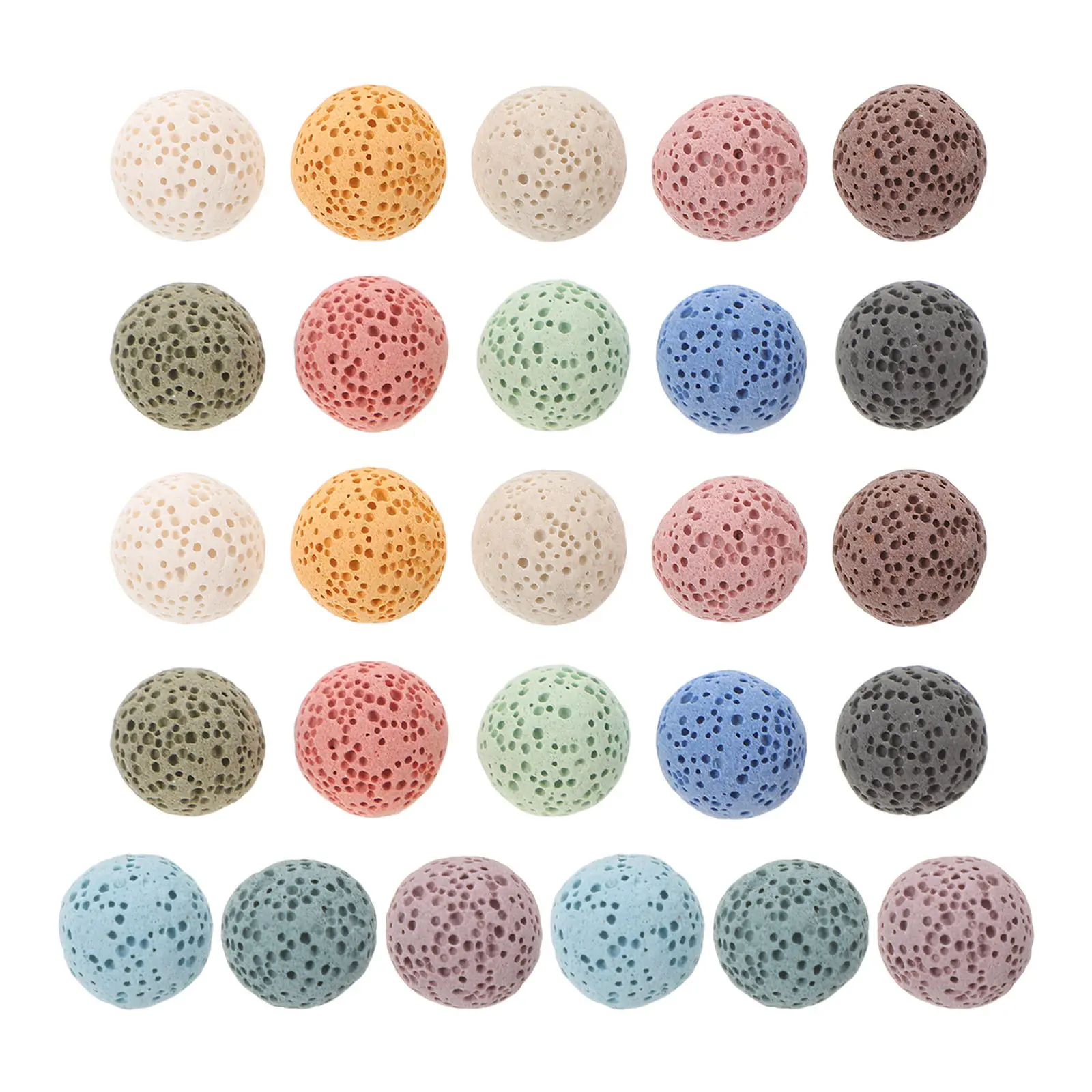 

26 шт. бусин из вулканического камня для ароматерапии, разноцветные, 14 мм, камни-диффузоры для эфирных масел, для ароматизации дома и декора