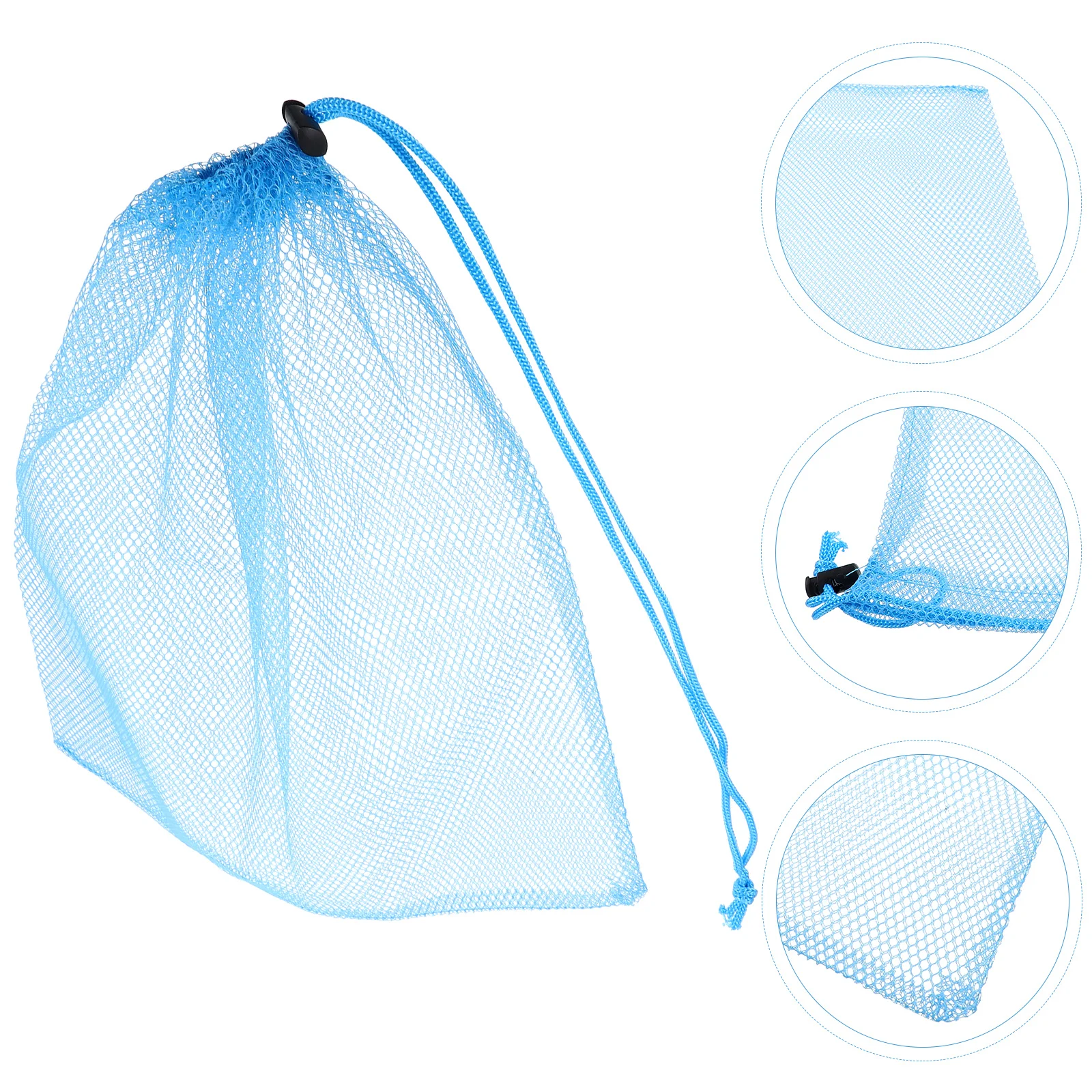 

6pcs Mesh Drawstring Bags Breathable Storage Pouch Polyester String Bags For Travel Gym Shopping Tie Closure Portable Water