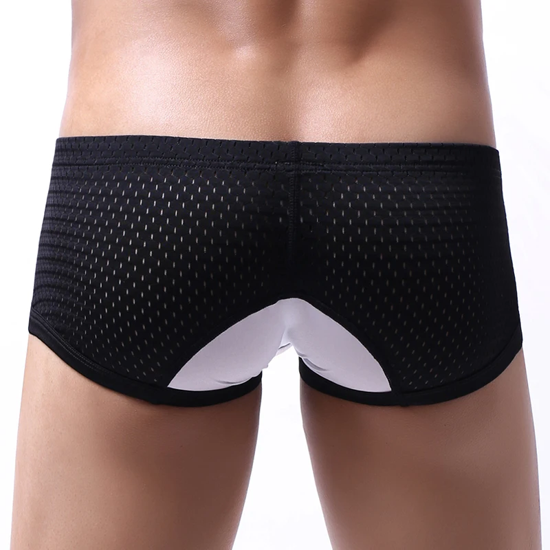 

Men's Underwear Mesh Fashion Underpants Elastic Waist Breathable Quick Dry Boxers Shorts