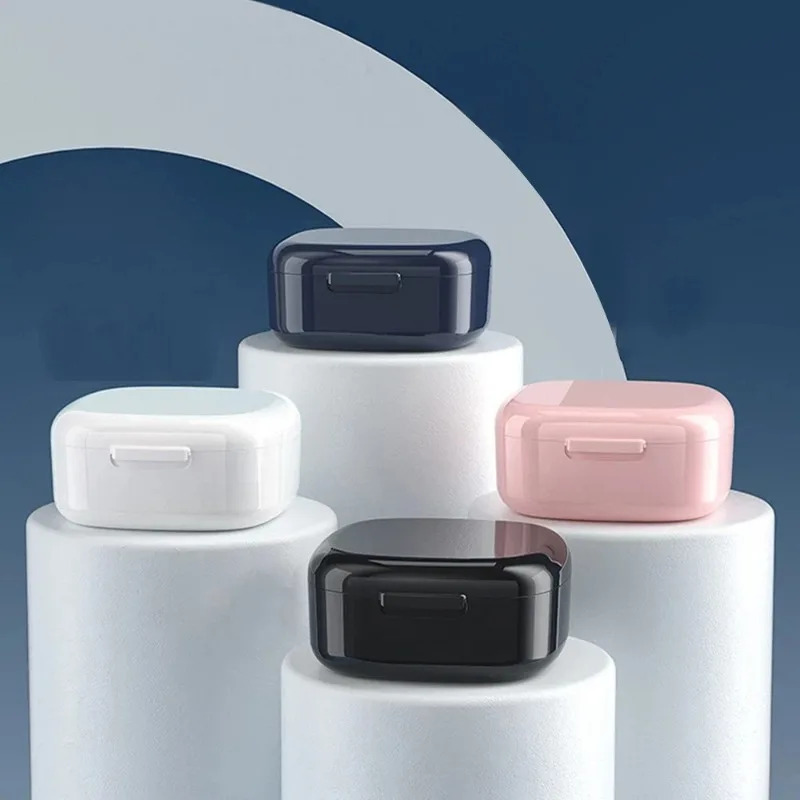Portable Denture Soaking Case Keeps Seniors’ False Teeth Immersed Properly Practical Storage Container Cleans Orthodontic