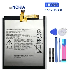 Mobile Phone Battery For Nokia 8 Nokia8 N8 TA-1004 Batteries HE328 3030Mah