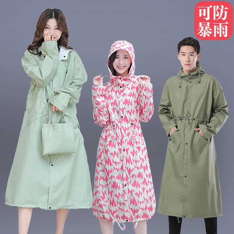 Fashion Rain Coat Jacket Men Women Waterproof Active Outdoor Trench Raincoat with Hood Lightweight Windbreaker Long Rain Poncho