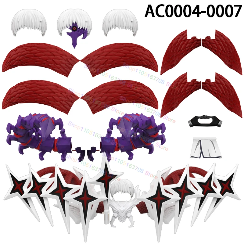 Anime Cartoon special effects Red Wings Assemble Scene Bricks mini Action Figure Children's Toys Gifts AC0004 0005 0006