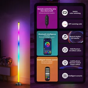 Smart RGB LED FLOOR LAMP, remote control and app, music sync corner lighting timer, modern mood standing lamp, gaming 10 MAIN SALES INDUSTRIAL LUMINARY - №9