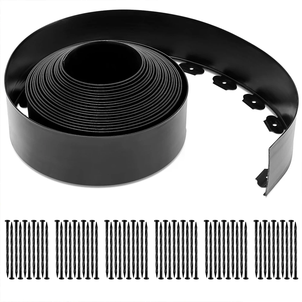 Landscape Edging Kit, 60-Foot Long, 1.9-In Tall, No Dig Garden Edging Border for Flower Beds, Tree Rings, Pathways , Includes 60