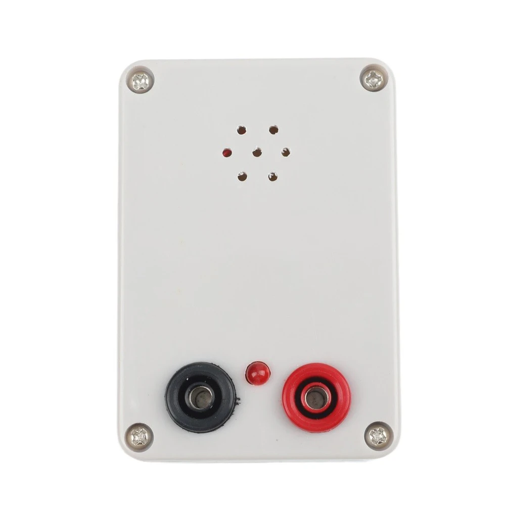 White ABS 9V Continuity Tester With Audible Visual Alarm For Wire Cable PCB Board Testing Tool Electrical Detector Device