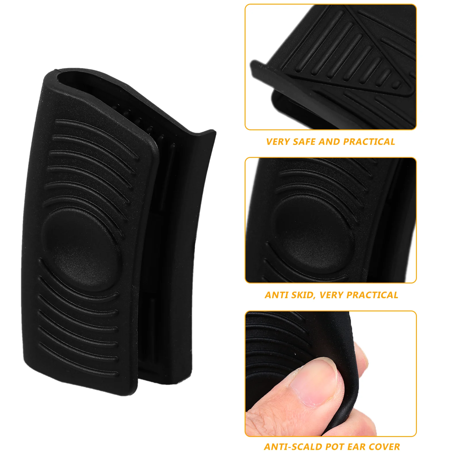 Engrossado pote clipe de orelha alça capa à prova de calor ensopado isolamento anti-queimadura ferramenta de cozinha anti-skid titular panelas