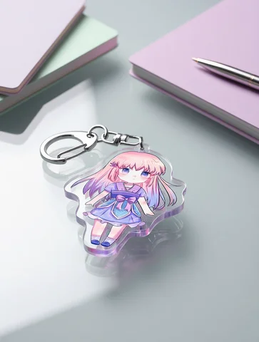 Keychains Custom Acrylic Custom Keychains Cartoon Llavero Key Chain Photo Customized Anime Charms Hologram Clear Acrylic Personalized Designer Keychains