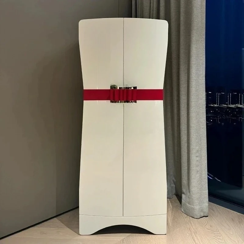 Light luxury solid wood jewelry design bow decoration insurance living room high-end handmade storage cabinet