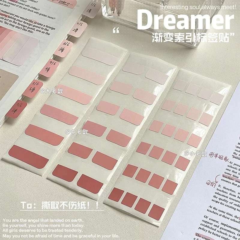 Creative Gradient Color Category Index Sticky Note Student Simplicity Stationery Memo Pad Cute School Supplies