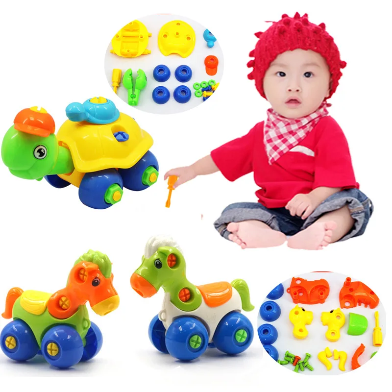 Children For Toys  Disassembly and Assembly Of Animal Toy Car DIY screw and nut assembly Boy Educational Toy