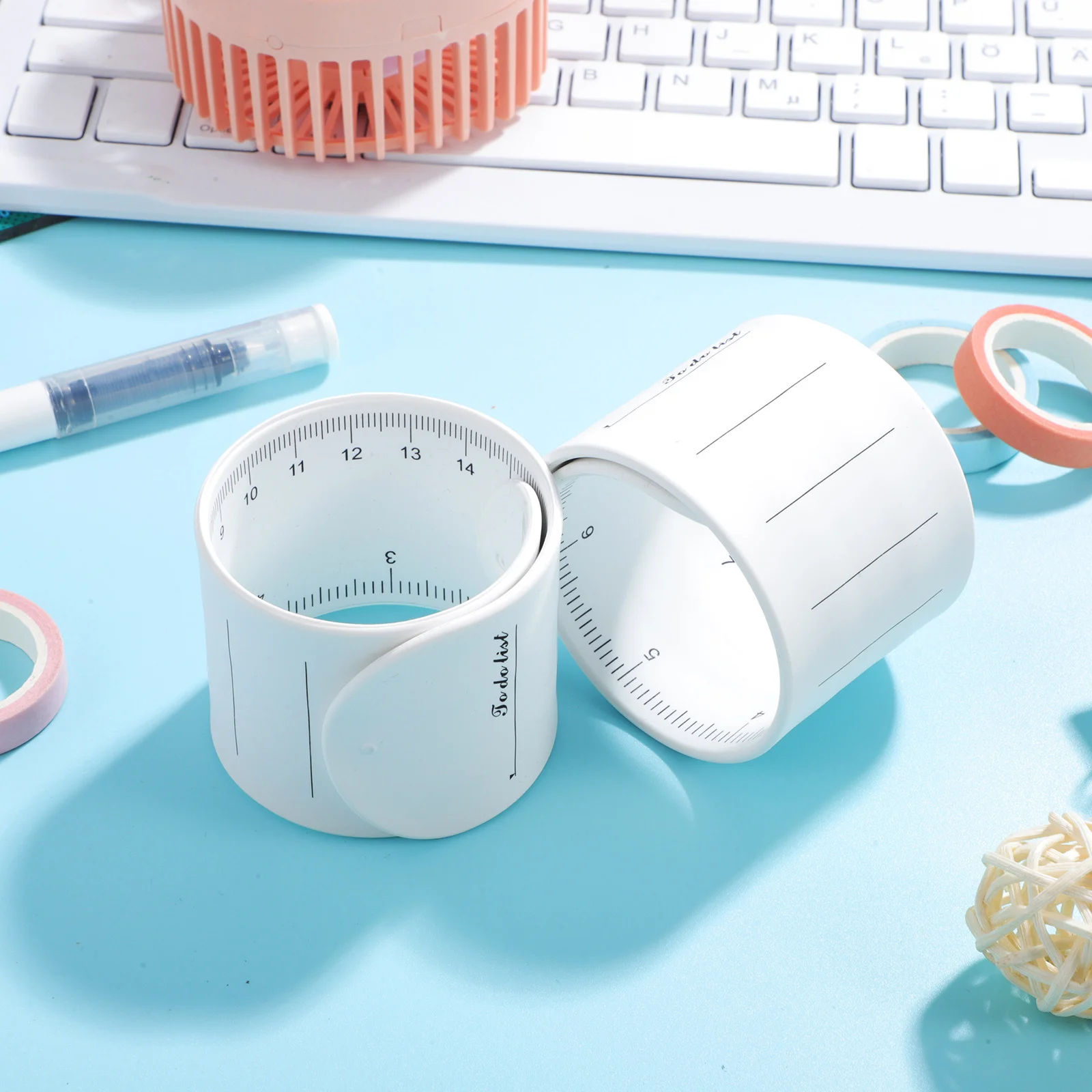 

2Pcs Memo Wristband Erasable Silicone Slap Bracelet Reusable Writable Reminder Band Wearable Notepad Task Wrist Strap