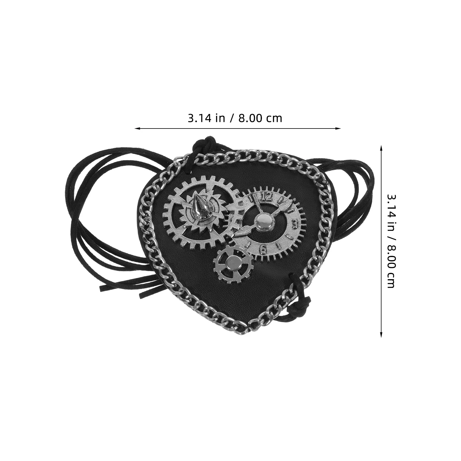 Single Eye Patch Retro Punk Style Lightweight Breathable Eye Cover For Halloween Party Cosplay Masquerade Adult Costume