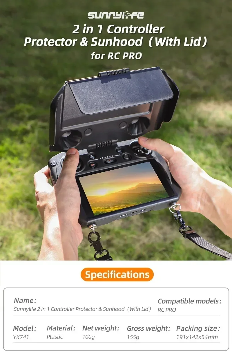 

Controller Screen Protector For DJI RC Pro Remote Controller Sun Hood Sunshade for DJI Mavic 3 Series/Air 2S/Mini 3 Pro