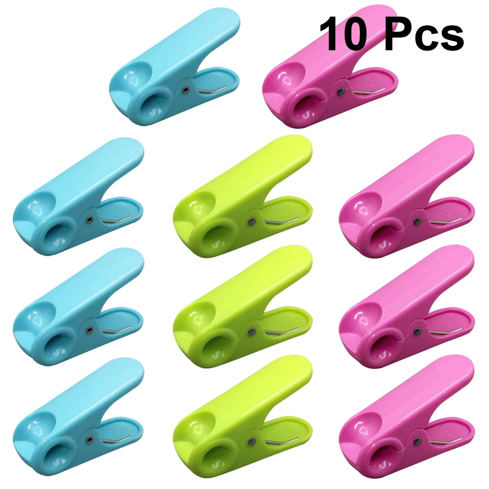 

10Pcs Pinch Clamp ABS Clothespin Peg Food Sealing Clip Snack Bag Sealer for Home Kitchen Office (Assorted Color)