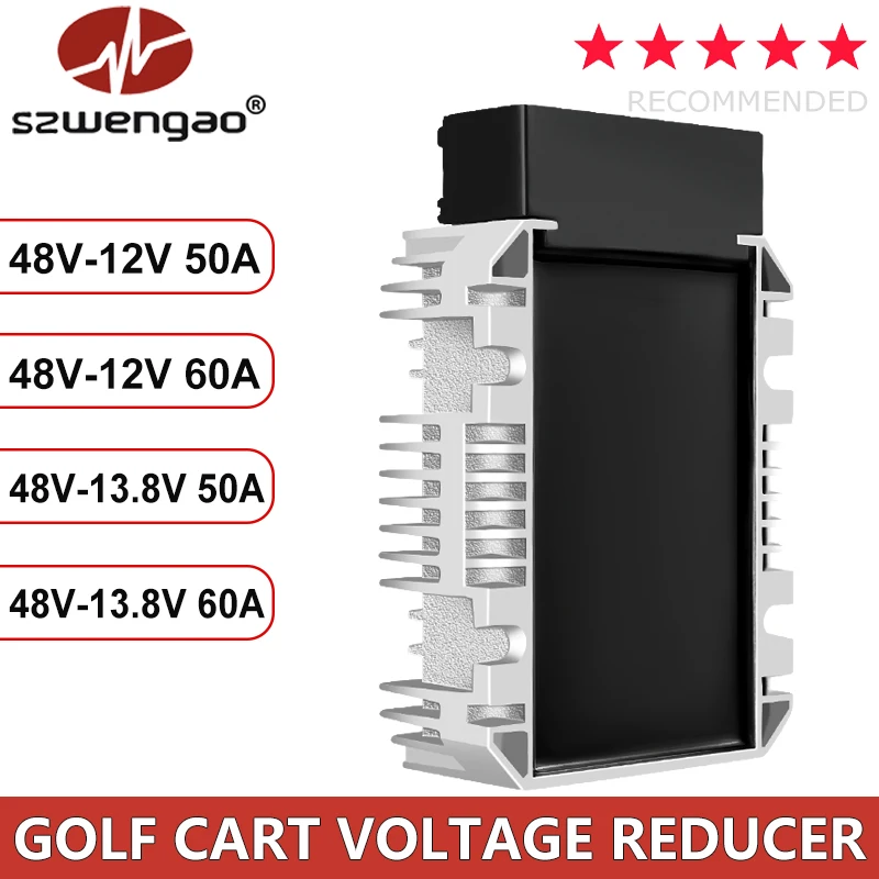 DC 24V 36V 48V Step Down to DC 12V 13.8V 50A 60A Voltage Reducer Converter Golf Cart Voltage Regulator Waterproof for Bicycles