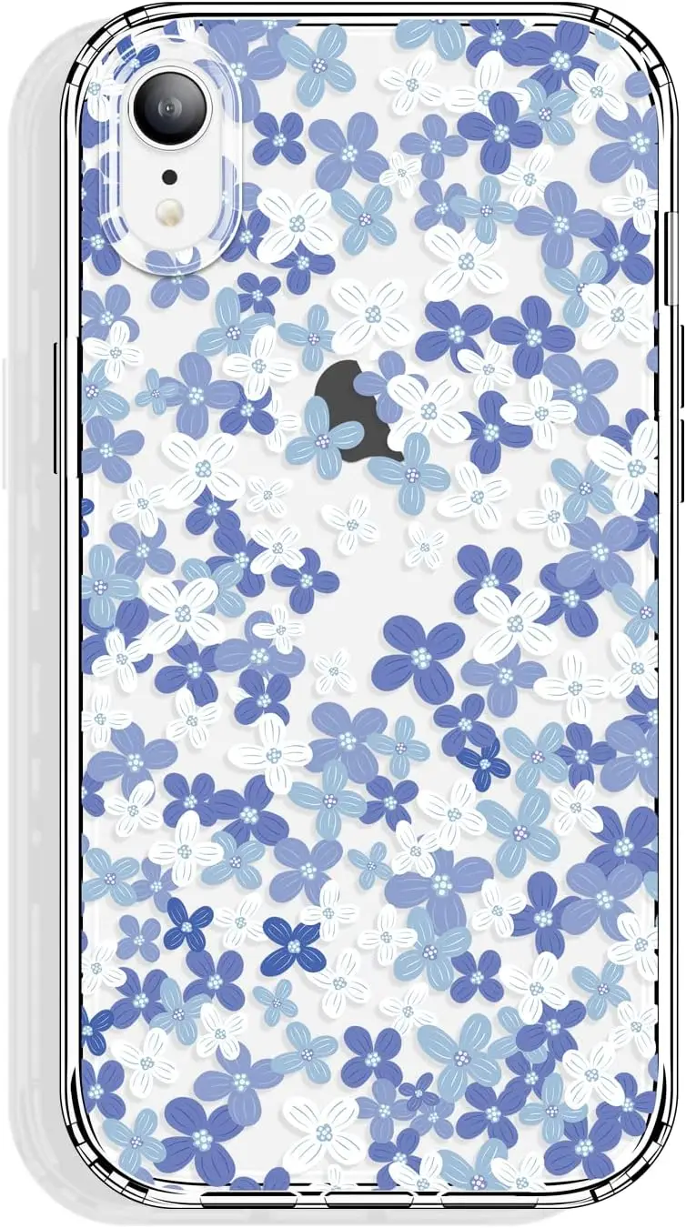 

for iPhone XR Case Clear with Floral Design, Cute Protective Slim TPU Bumper + Shockproof Non Yellowing Back Cover for Women and